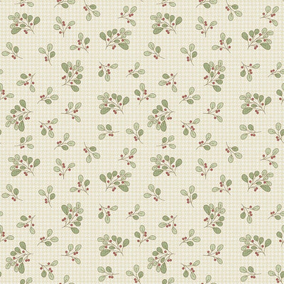 Benartex ABC's Berry Sprig Quilting Cotton Fabric- Medium Tan