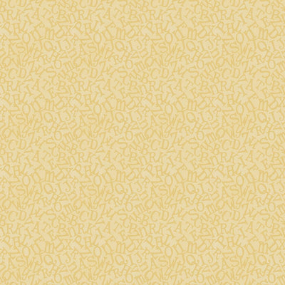 Benartex ABC's Tossed Alphabet Quilting Cotton Fabric- Yellow