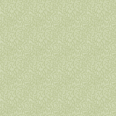 Benartex ABC's Tossed Alphabet Quilting Cotton Fabric- Green