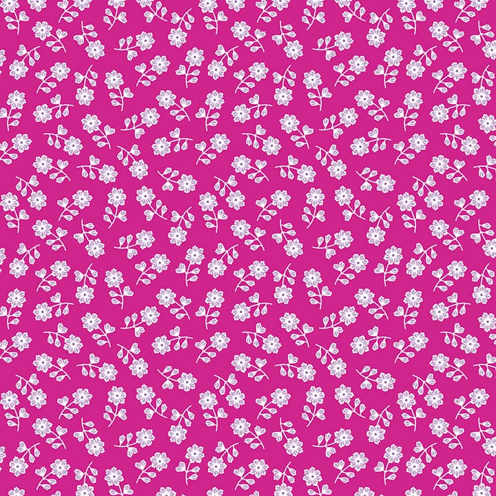 Benartex Blooming Denim Bloom Toss Tonal Quilting Cotton Fabric- Raspberry