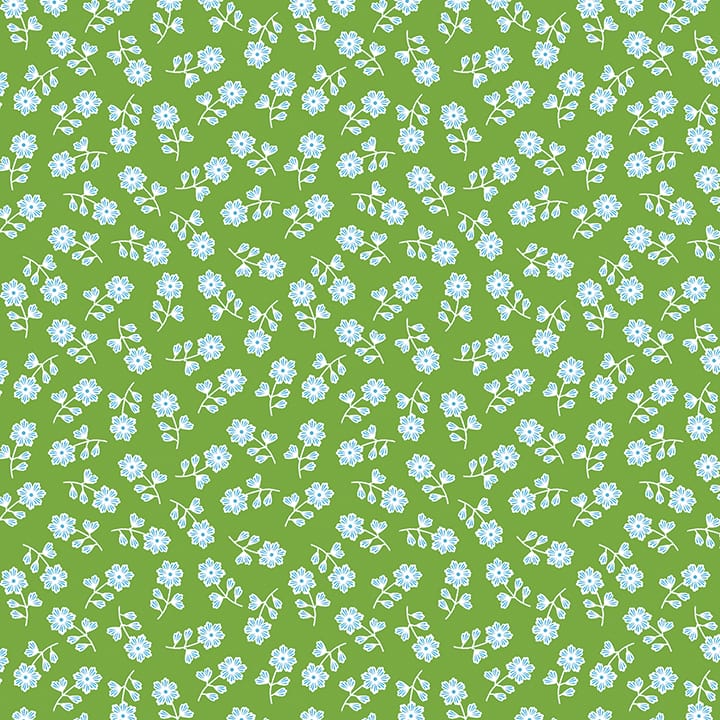 Benartex Blooming Denim Bloom Toss Tonal Quilting Cotton Fabric- Lime