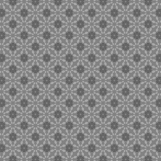 Benartex French Romance Odette Quilting Cotton Fabric- Dark Grey