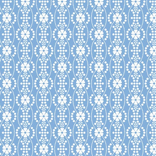 Benartex French Romance Octavia Quilting Cotton Fabric- Blue