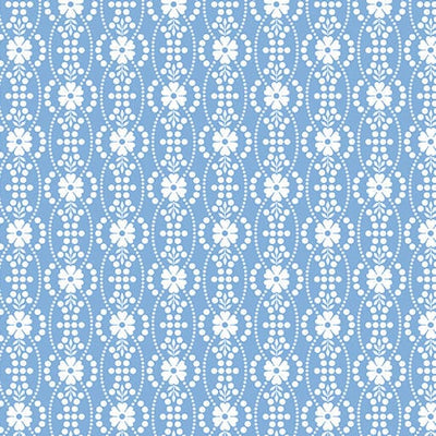 Benartex French Romance Octavia Quilting Cotton Fabric- Blue