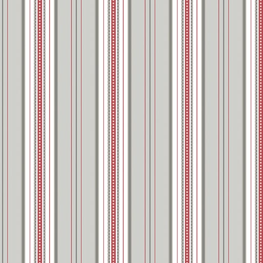 Benartex French Romance Simone Stripe Quilting Cotton Fabric- Pink/Grey