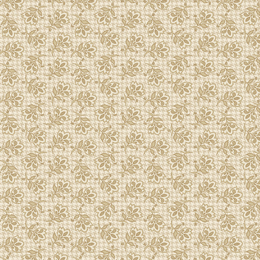 Benartex Heartland Flowers Quilting Cotton Fabric- Tan