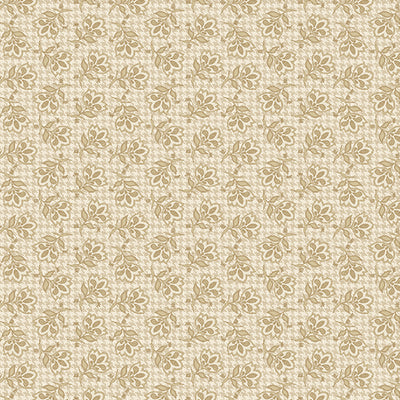Benartex Heartland Flowers Quilting Cotton Fabric- Tan