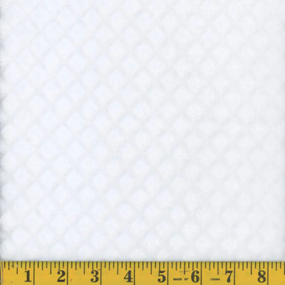 White Diamond Clip Fleece Flannel