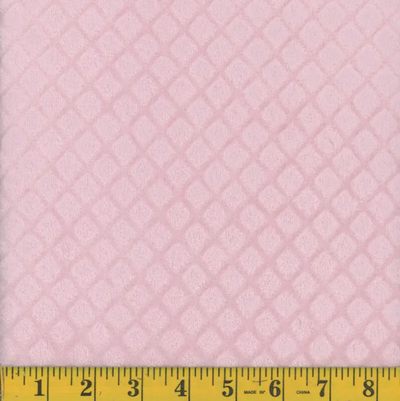 Chalk Pink Diamond Clip Fleece Flannel
