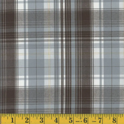 Oxford Mist Plaid Poly Cotton Fabric