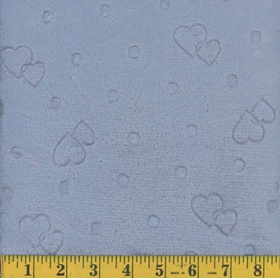 Soft Chambray Heart Dot Fleece Flannel
