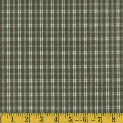 Oxford Black Forest Plaid Poly Cotton Fabric
