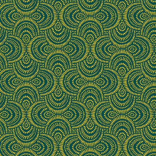 Benartex Promise Me Pathways Quilting Cotton Fabric- Peacock