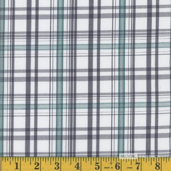 Oxford Adrian Forest Plaid Poly Cotton Fabric