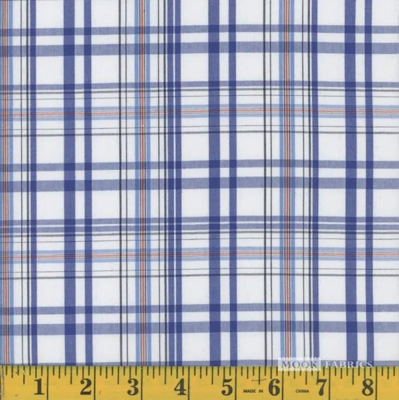 Oxford Adrian Royal Plaid Poly Cotton Fabric