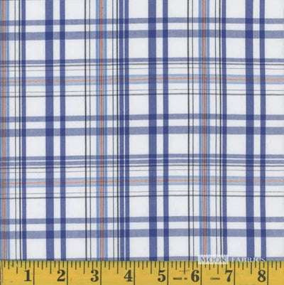 Oxford Adrian Royal Plaid Poly Cotton Fabric