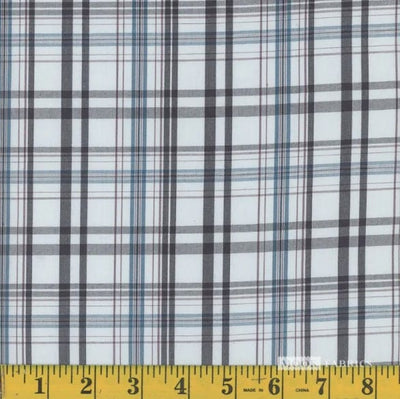Oxford Adrian Dodger Plaid Poly Cotton Fabric
