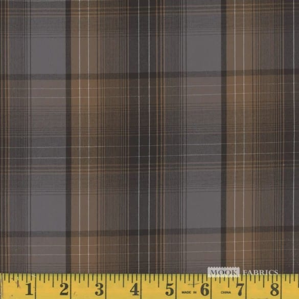 Oxford MB Tan Plaid Poly Cotton Fabric