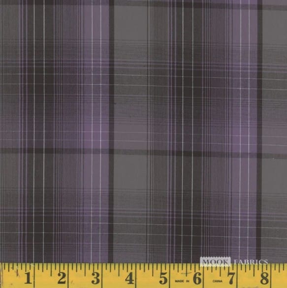 Oxford MB Lavender Plaid Poly Cotton Fabric