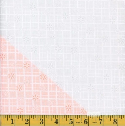 White on White Lizzie Poly Cotton Fabric