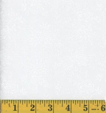 White on White Janneken Poly Cotton Fabric