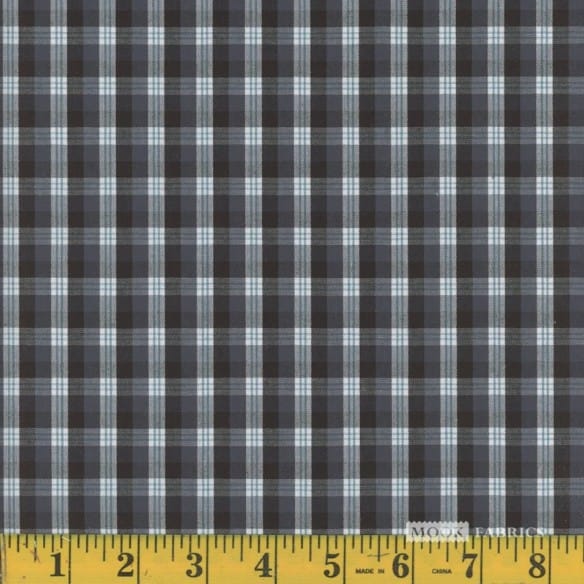 Oxford Wade Dark Dresden Plaid Poly Cotton Fabric