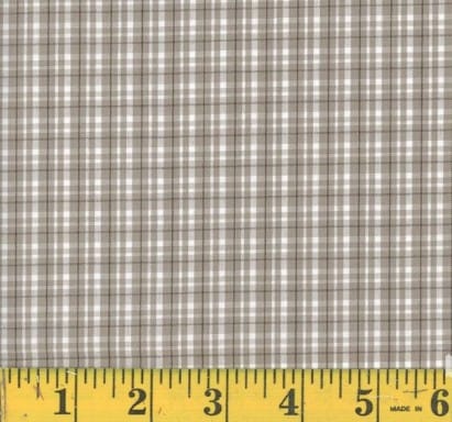 Oxford Benji Light Pewter Plaid Poly Cotton Fabric