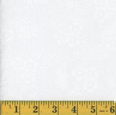 White on White Zemira Poly Cotton Fabric