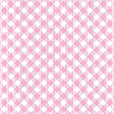 Benartex Enjoy The Ride Gingham Plaid Quilting Cotton Fabric- Pink