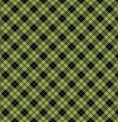 Benartex Cider House Autumnal Plaid Quilting Cotton Fabric- Black/Olive