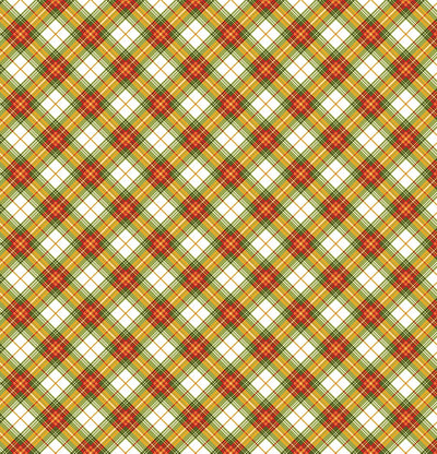 Benartex Cider House Autumnal Plaid Quilting Cotton Fabric- Ivory/Russet