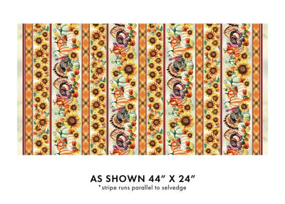 Benartex Give Thanks Thankful Stripe Quilting Cotton Fabric- Multi