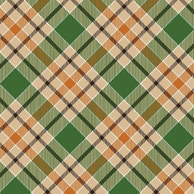 Benartex Give Thanks Twill Plaid Quilting Cotton Fabric- Green/Multi