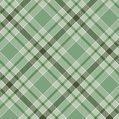 Benartex Give Thanks Twill Plaid Quilting Cotton Fabric- Sage Green