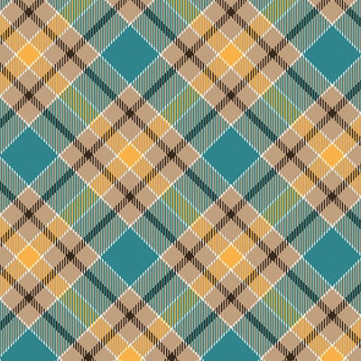 Benartex Give Thanks Twill Plaid Quilting Cotton Fabric- Teal