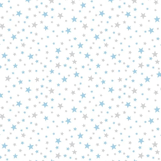Benartex Sweet Little Lamb Little Stars Quilting Cotton Fabric- White