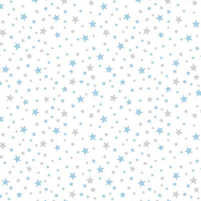 Benartex Sweet Little Lamb Little Stars Quilting Cotton Fabric- White