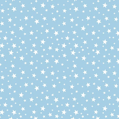 Benartex Sweet Little Lamb Little Stars Quilting Cotton Fabric- Blue