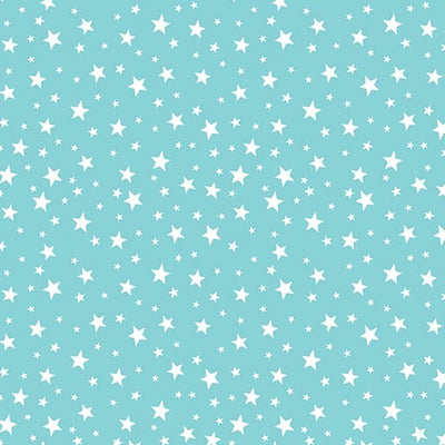 Benartex Sweet Little Lamb Little Stars Quilting Cotton Fabric- Aqua