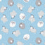 Benartex Sweet Little Lamb Dreamy Little Lamb Quilting Cotton Fabric- Blue