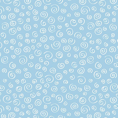 Benartex Sweet Little Lamb Dreamy Swirls Quilting Cotton Fabric- Blue