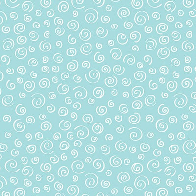 Benartex Sweet Little Lamb Dreamy Swirls Quilting Cotton Fabric- Aqua