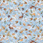 Benartex Woodland Wonderland Woodland Animals Quilting Cotton Fabric- Light Blue