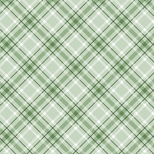 Benartex Woodland Wonderland Plaid Wonderland Quilting Cotton Fabric- Green