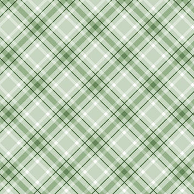 Benartex Woodland Wonderland Plaid Wonderland Quilting Cotton Fabric- Green