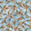 Benartex Woodland Wonderland Woodland Pinecones Quilting Cotton Fabric- Light Blue