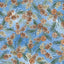 Benartex Woodland Wonderland Woodland Pinecones Quilting Cotton Fabric- Medium Blue