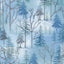 Benartex Woodland Wonderland Pine Wonderland Quilting Cotton Fabric- Medium Blue