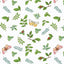 Henry Glass Enchanted Forest Leaves and Butterflies Quilting Cotton Fabric- White/Multi