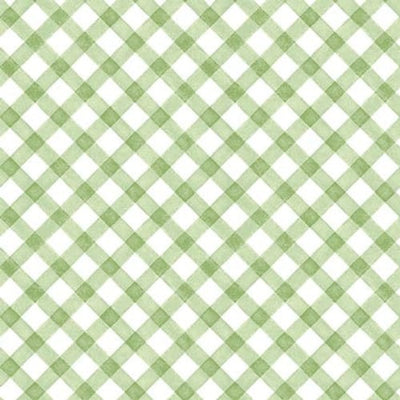 Henry Glass Berrylicious Gingham Quilting Cotton Fabric- White/Green